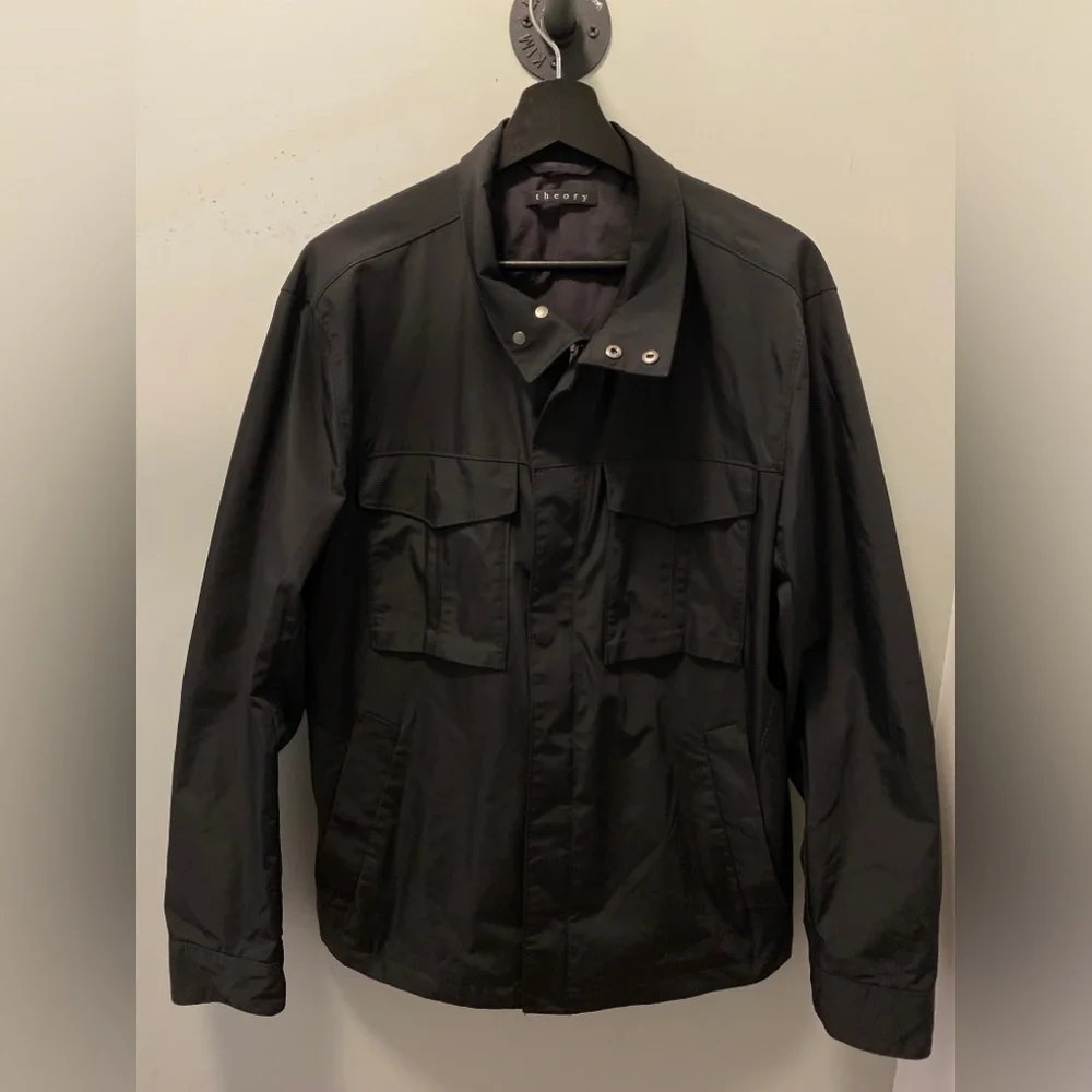 Theory Yost N Fuel Canvas Field Utility Jacket Black Men’s Size Extra Large